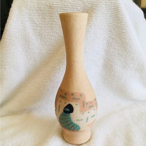 Vintage Rancho Feliz  New Mexico Signed  Sand Art  Vase